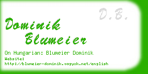 dominik blumeier business card